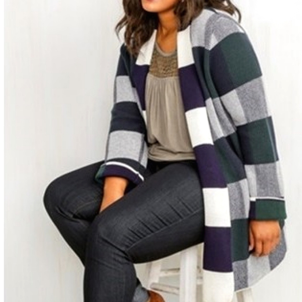Modcloth 100% Cotton Plaid Cardigan